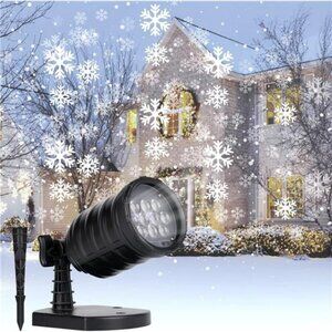 Christmas Snowflake Projector Lights Outdoor, Led Snowfall Show Lights
